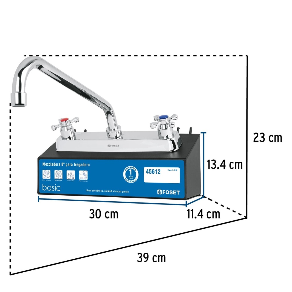 Exhibidor con mezcladora F-318E, Foset