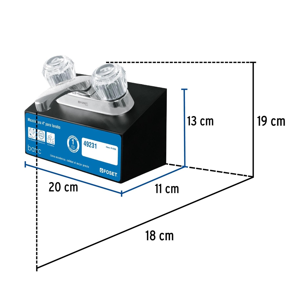 Exhibidor con mezcladora M-048A, Foset