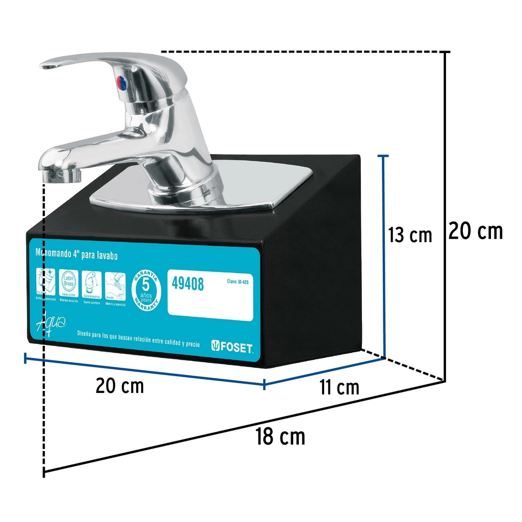 Exhibidor con monomando AQM-42, Foset