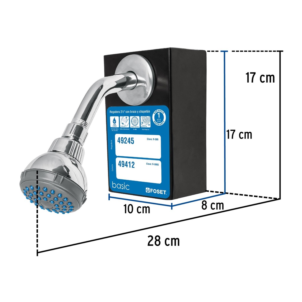 Exhibidor con regadera R-506, Foset