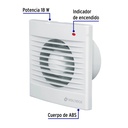 Extractor de aire de 4', blanco, Volteck