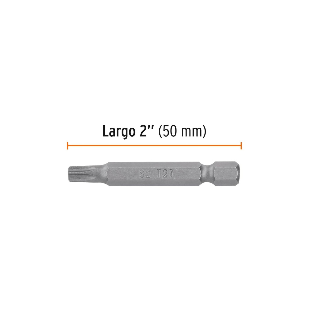 Estuche con 5 puntas torx T27 largo 2', Truper Expert