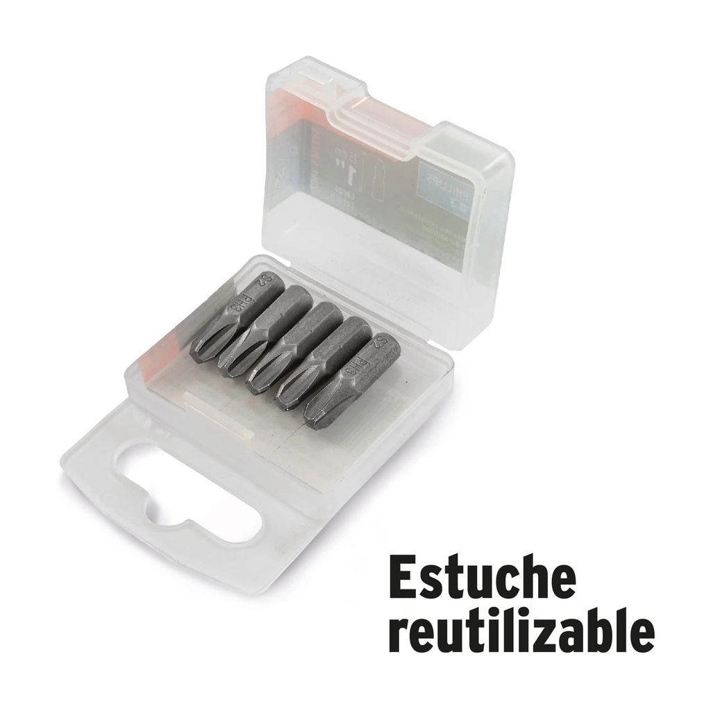 Estuche con 5 puntas torx T40 con seguro largo 2', Expert