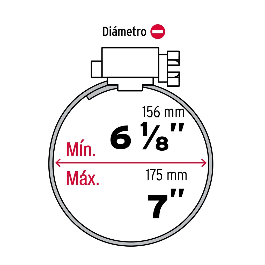 Bolsa con 5 abrazaderas reforzadas # 104, 6-1/8 - 7', Fiero