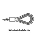 Bolsa con 5 guardacabos para cable de acero de 1/2', Fiero