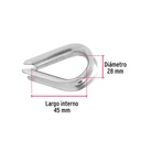 Bolsa con 5 guardacabos para cable de acero de 3/8', Fiero