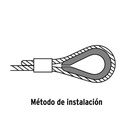 Bolsa con 5 guardacabos para cable de acero de 3/8', Fiero