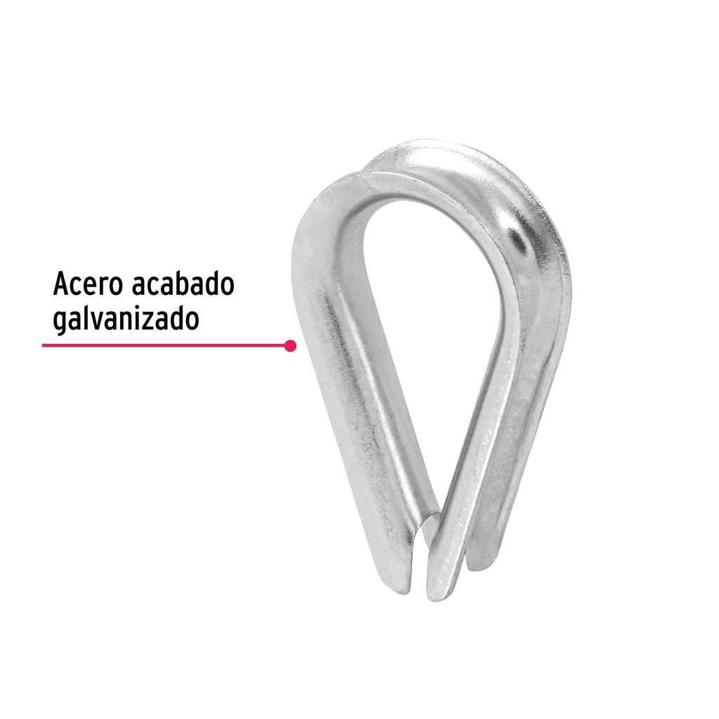 Bolsa con 5 guardacabos para cable de acero de 5/16', Fiero