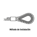 Bolsa con 5 guardacabos para cable de acero de 5/16', Fiero