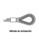 Bolsa con 5 guardacabos para cable de acero de 7/16', Fiero