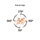 Aspersor metálico dos vías, estaca metálica de 11', Truper