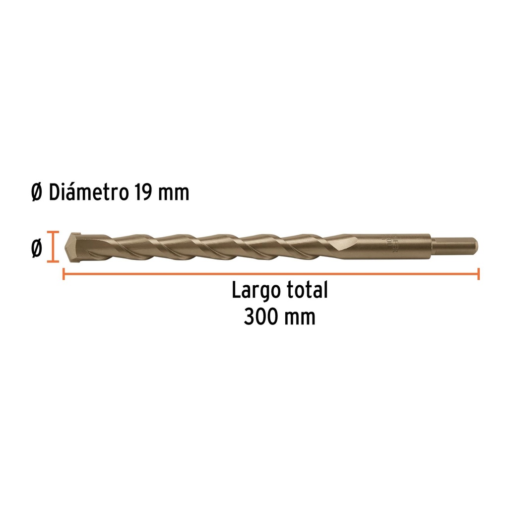 Broca para concreto 19 x 300 mm, Truper