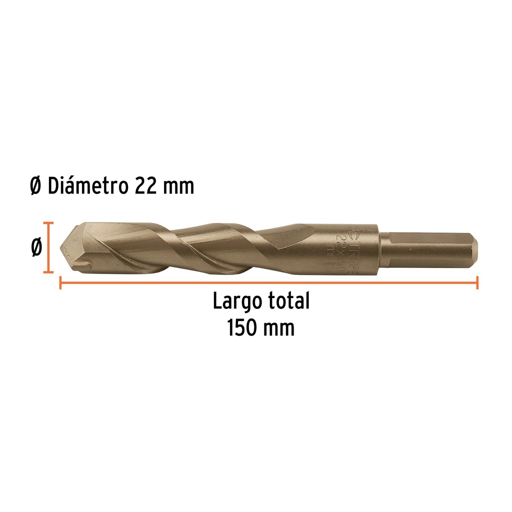 Broca para concreto 22 x 150 mm, Truper