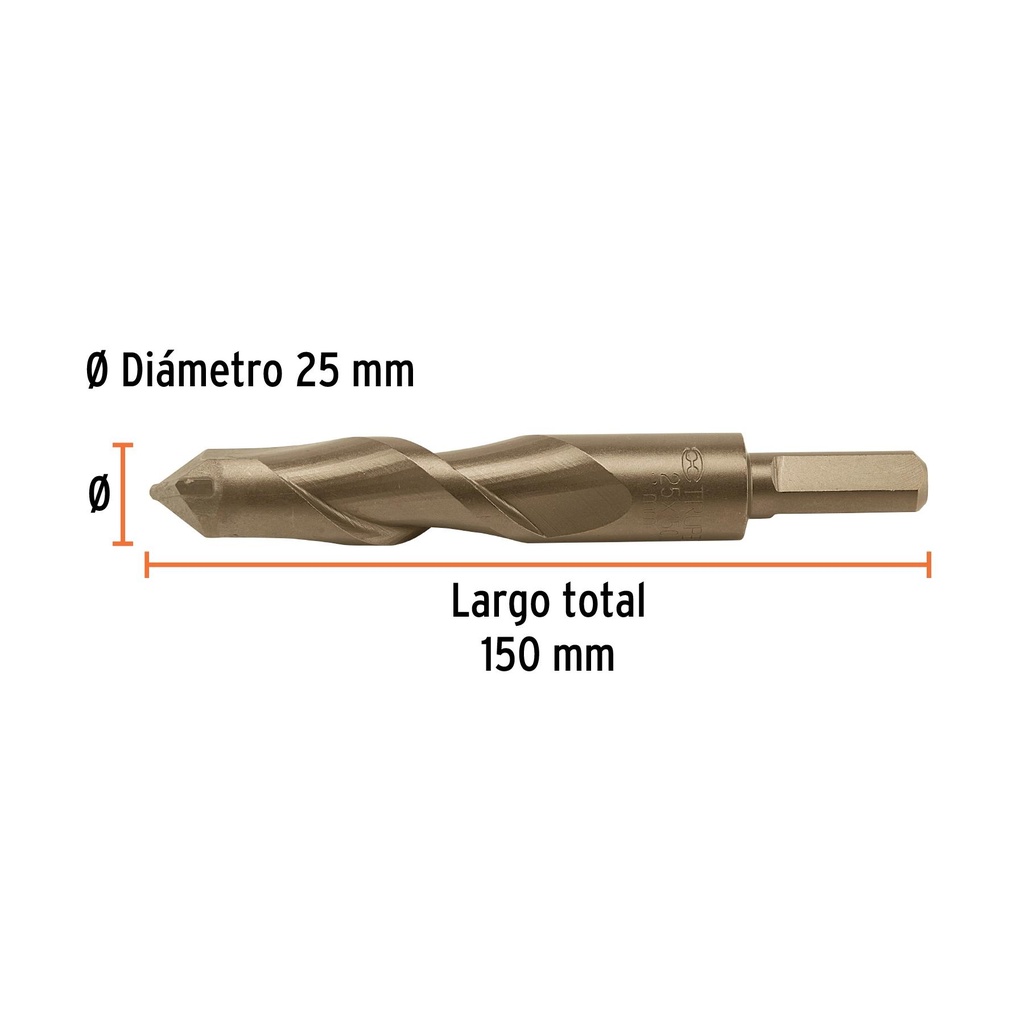 Broca para concreto 25 x 150 mm, Truper