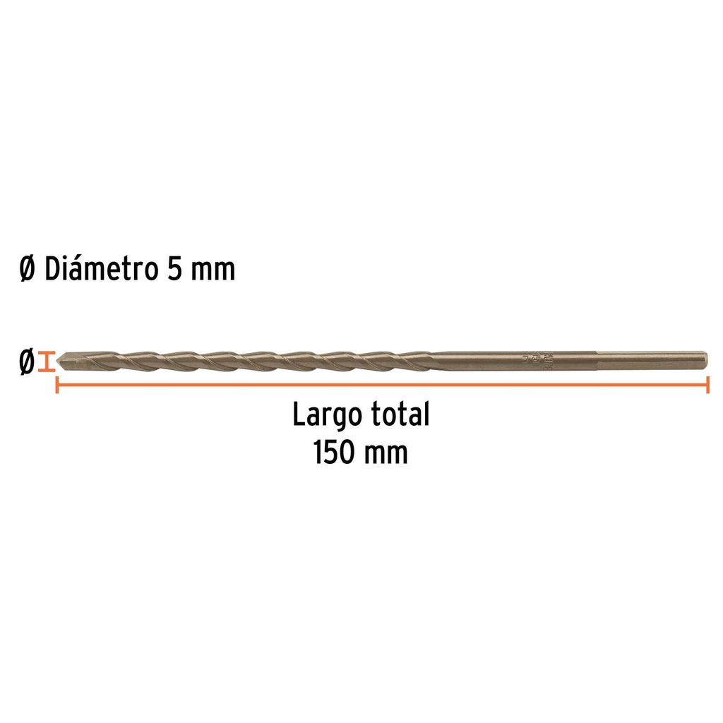 Broca para concreto 5 x 150 mm, Truper