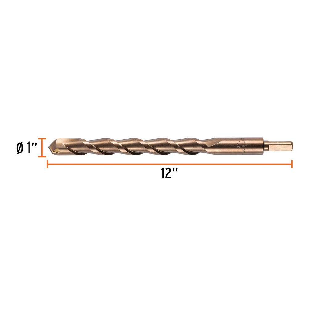 Broca para concreto de 1 x 12', Truper