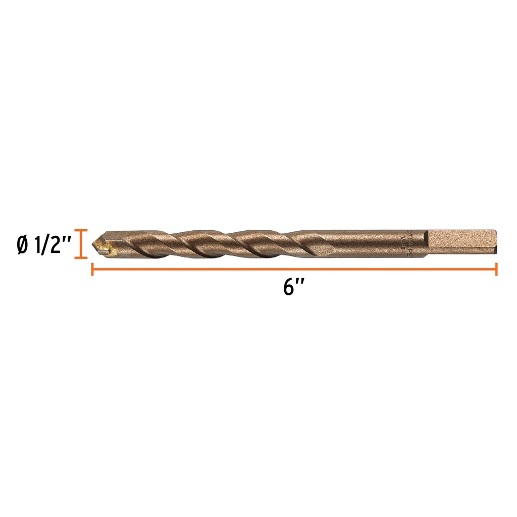 Broca para concreto de 1/2 x 6', Truper