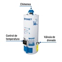 Calentador de depósito 38 L 1 servicio gas natural, Foset