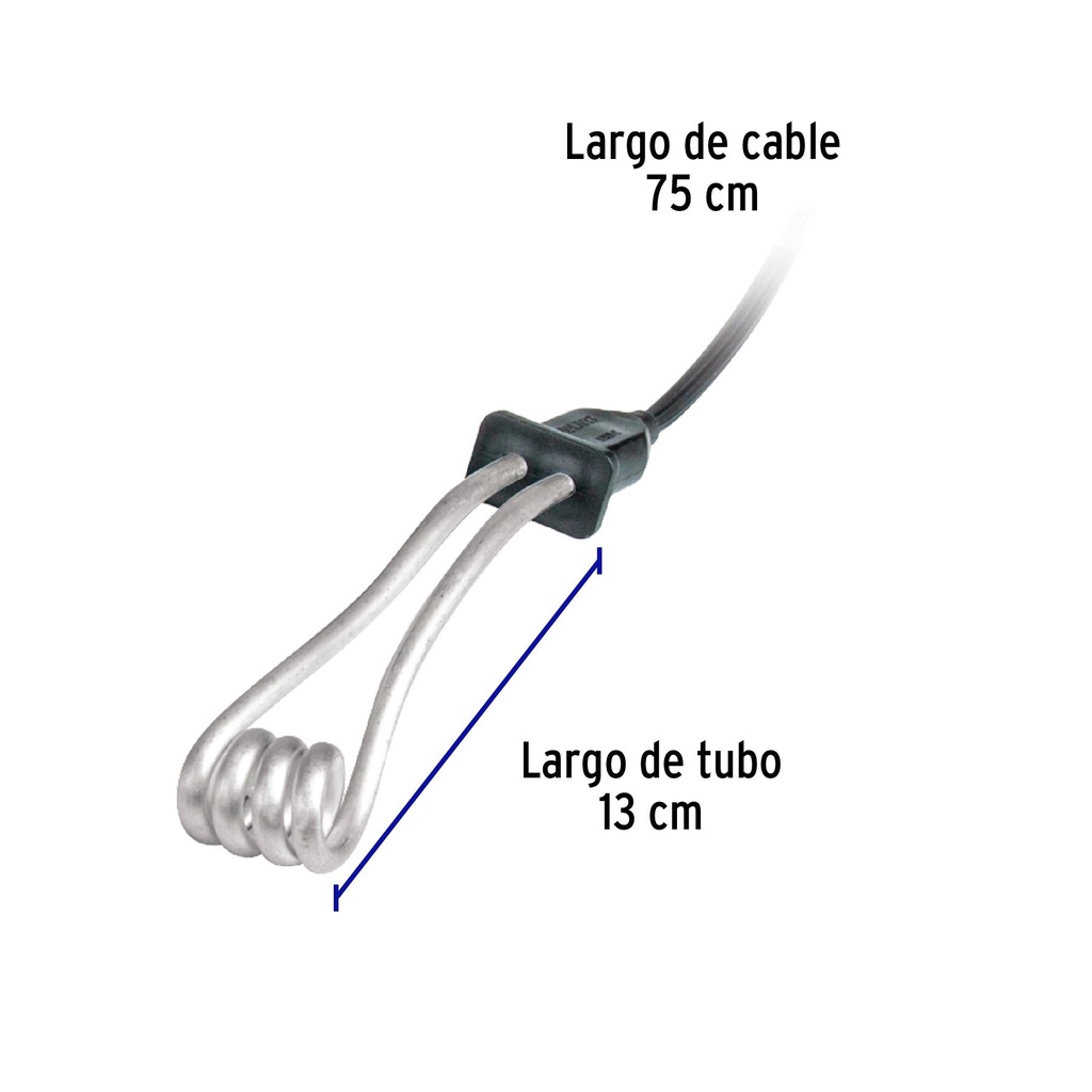 Calentador de inmersión p/agua #2 de 10 L, 500 W, Volteck