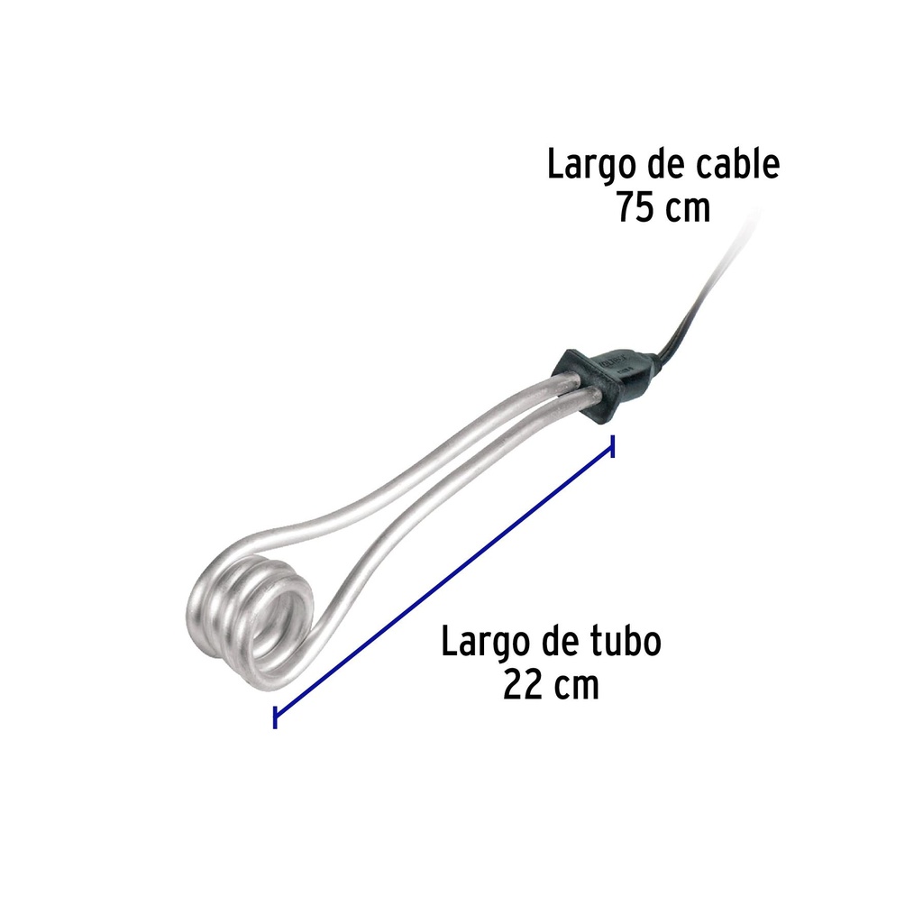 Calentador de inmersión p/agua #5 de 18 L, 900 W, Volteck