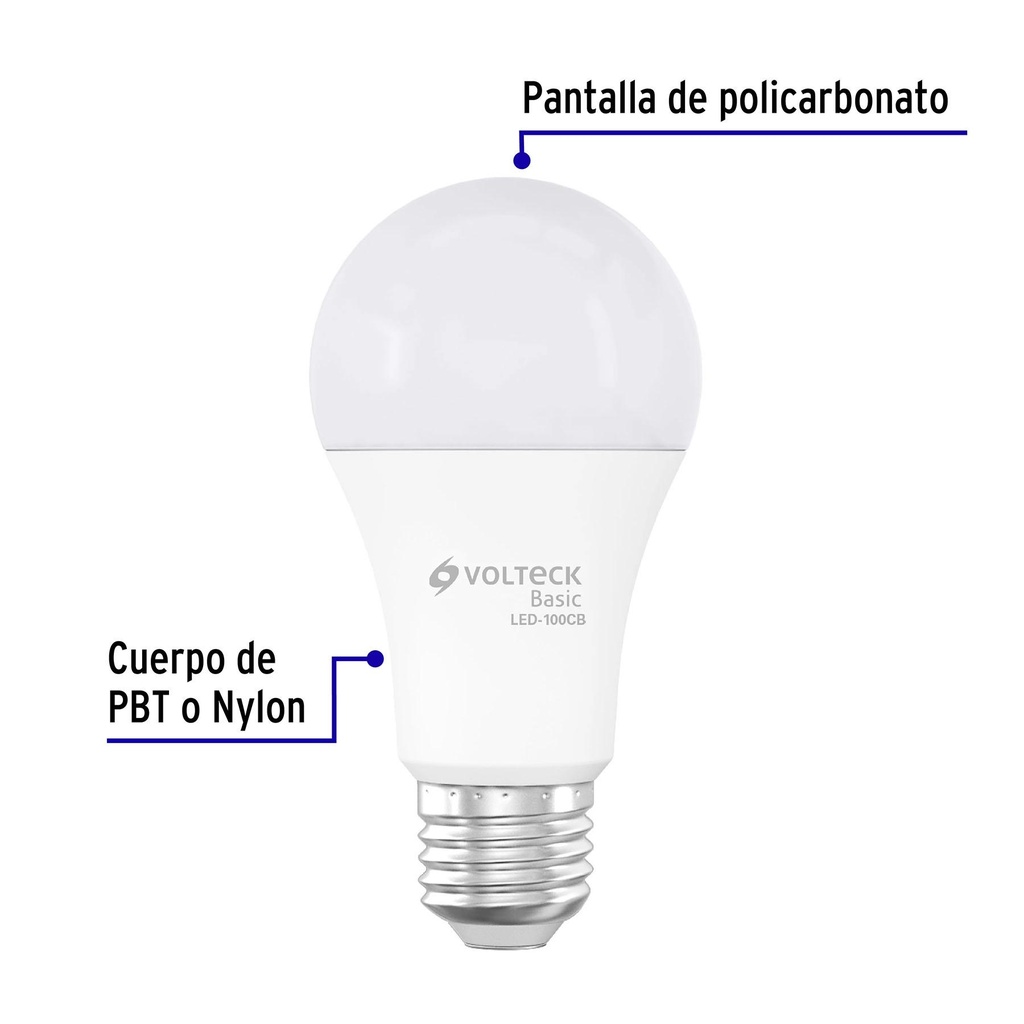 Lámpara LED A19 14 W (equiv. 75 W), luz cálida, caja, Basic