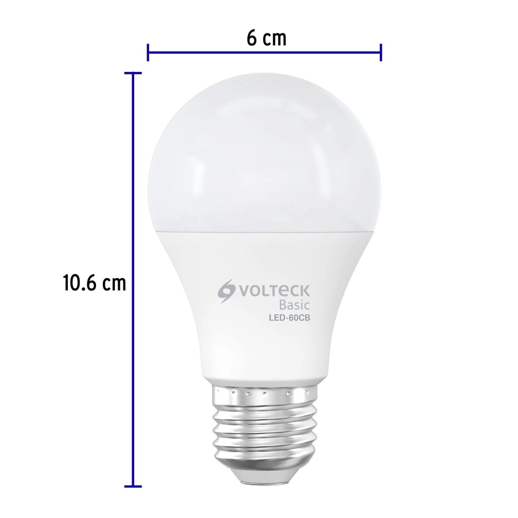 Lámpara LED A19 8 W (equiv. 60 W), luz cálida, caja, Basic