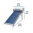 Calentador solar de agua de 10 tubos 130 L, 3 personas