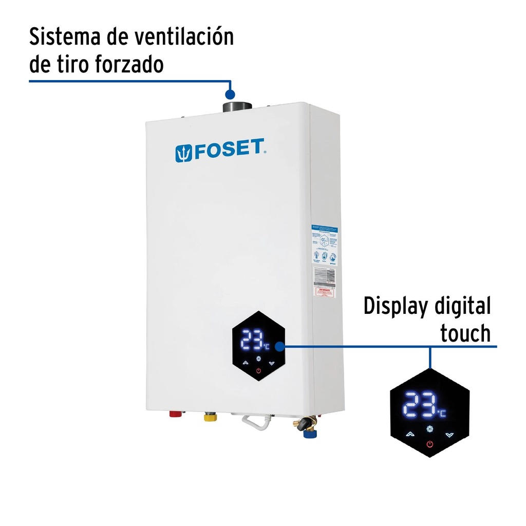 Calentador instantáneo modulante 16 L 3 servicios gas LP