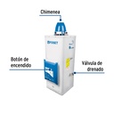 Calentador electrónico de paso 9 L 2 servicios gas natural