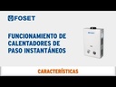 Calentador de paso instantáneo 6 L 1 servicio gas L.P.