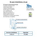 Calentador de paso instantáneo 13 L 3 servicios gas natural