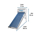 Calentador solar de agua de 8 tubos 92 L, 2 personas, Foset