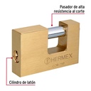 Candado antipalanca 75 mm cuerpo de latón, Hermex Basic