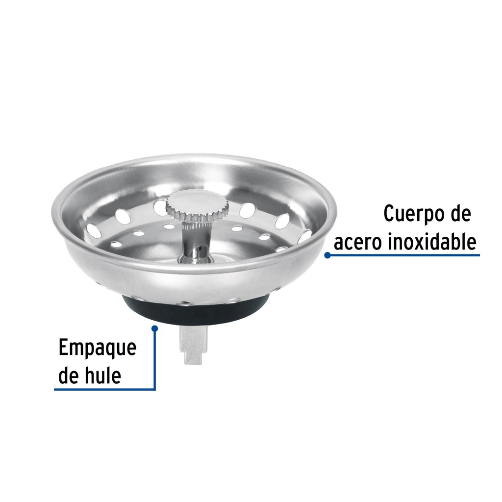 Canastilla de acero inoxidable para contracanastas de 3-1/2'