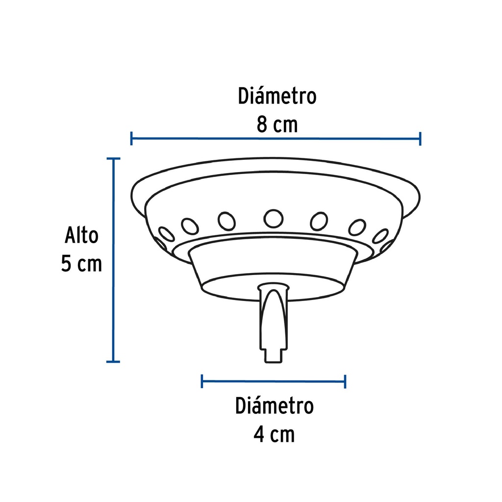 Canastilla de acero inoxidable para contracanastas de 3-1/2'