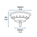 Canastilla de acero inoxidable para contracanastas de 3-1/2'