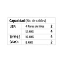 Canaleta de 2 vías 10 x 20, con división, Volteck