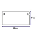 Canaleta de 1 vía 17 x 35 mm, Volteck