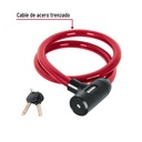 Candado de cable con llave, 20 mm X 1.20 m, Hermex