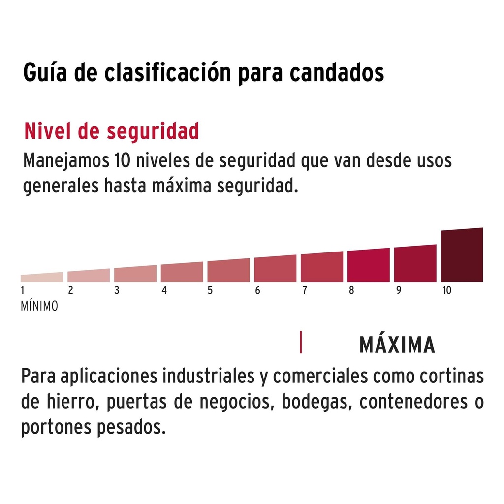 Candado de acero, máxima seguridad, 50mm, llave anti-ganzúa