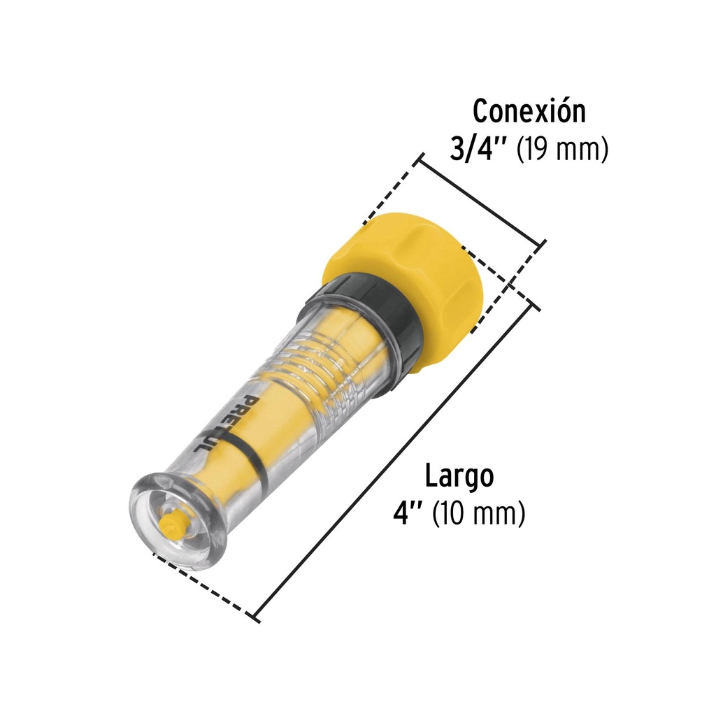 Chiflón 4' de plástico para manguera, Pretul