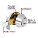 Cerrojo llave-llave cromo mate, llave de puntos, Hermex