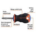 Desarmador de cruz 1/4' x 1-1/2' mango Comfort Grip, Truper