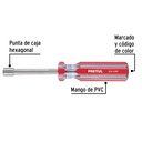 Desarmador de caja 1/4' mango de PVC, Pretul