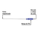 Desarmador de cruz 1/8' x 8' mango de PVC, Pretul