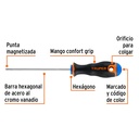 Desarmador de cruz 1/8' x 4' mango Comfort Grip, Truper