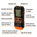 Detector multimateriales atrás de muros profundidad max 12cm