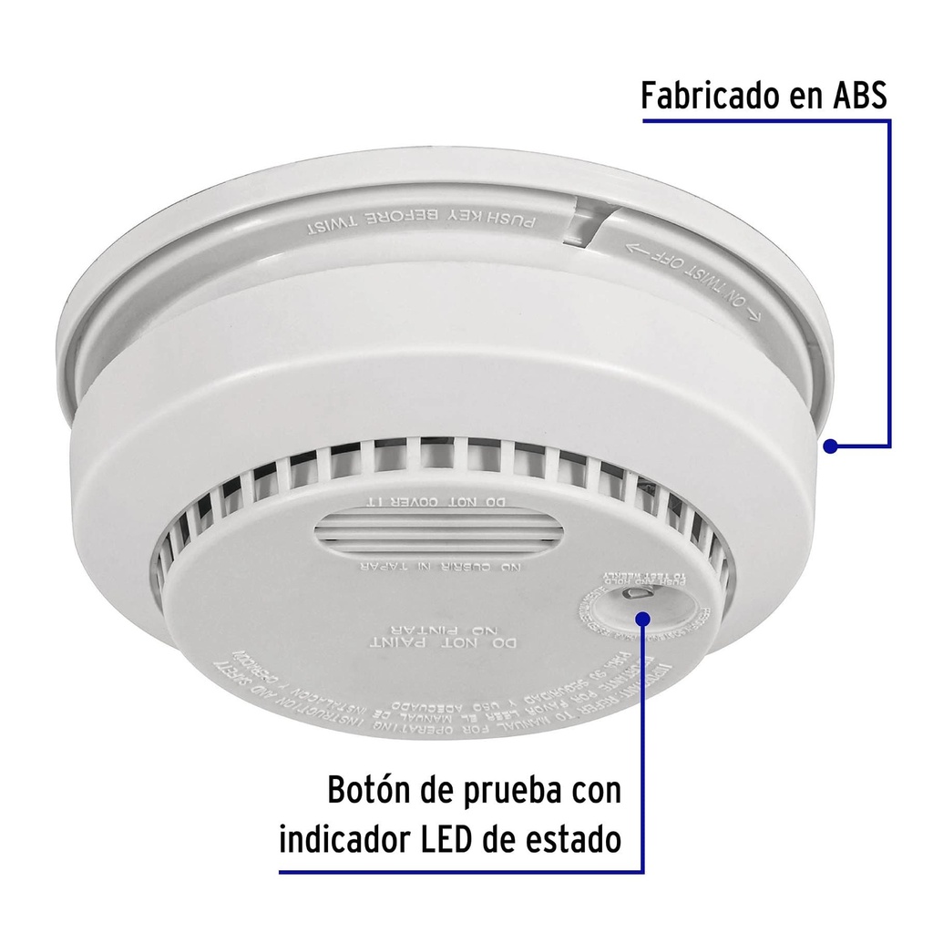 Detector de humo con alarma, Volteck