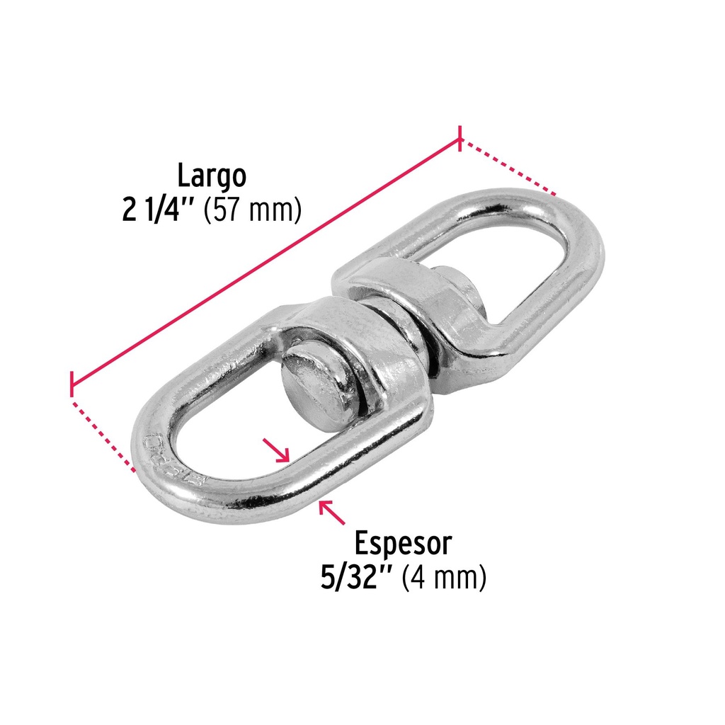 Destorcedor de zinc de 5/32' para cable, Fiero