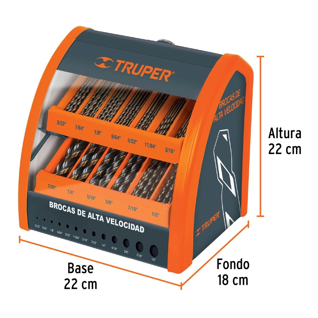 Despachador 13 compartimentos para brocas HSS con producto